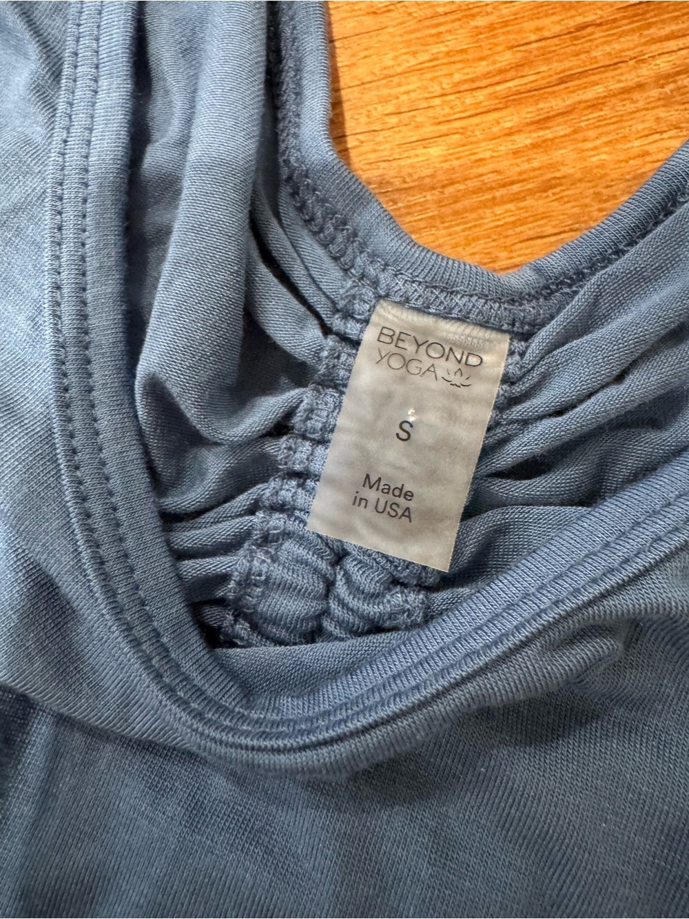 Beyond Yoga Blue Ruched Racerback Tank - Picture 5 of 6